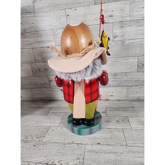Vintage Steinbach Chubby Troll Fisher Fisherman Nutcracker Germany 10.5" *READ* - Picture 12 of 13